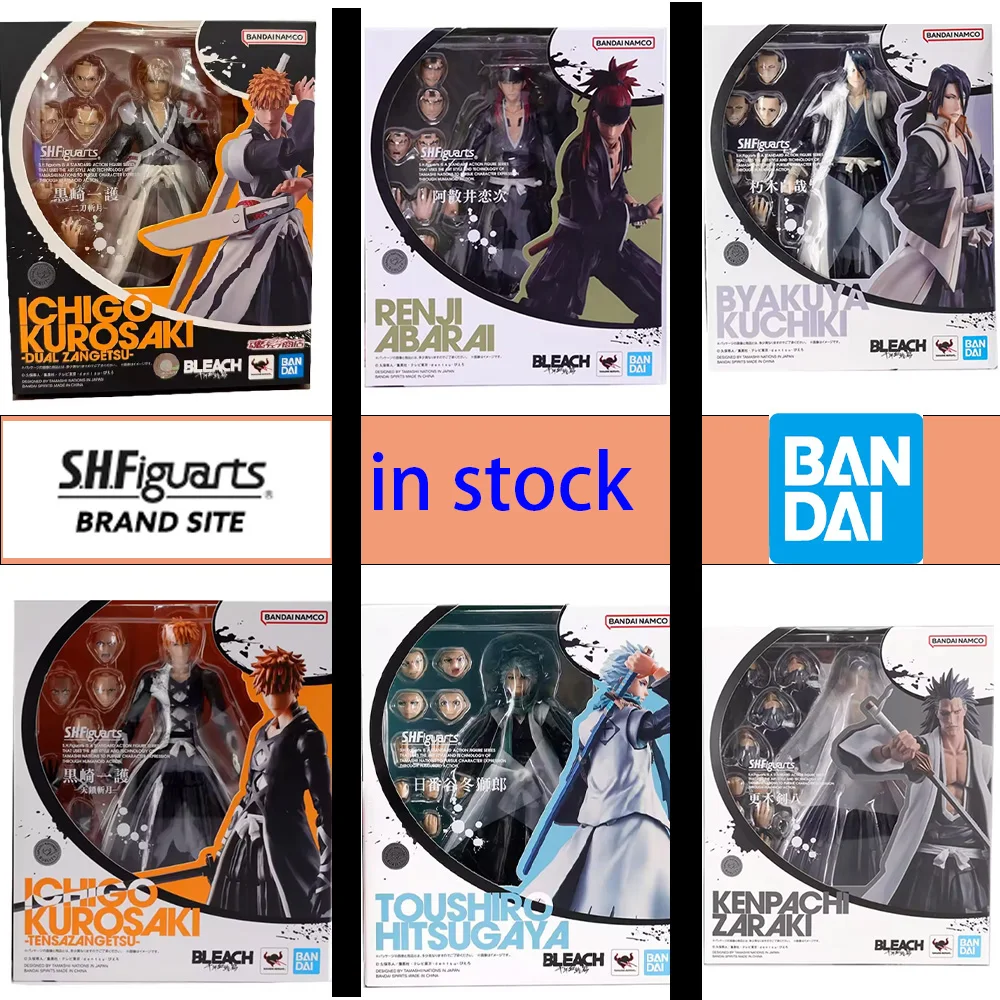 

Bandai S.H.Figuarts BLEACH Ichigo Kurosaki Фигурка с эффектом меча Банкай, детали аниме, Коллекционная модель игрушки