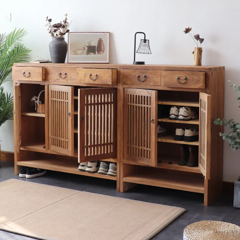 Nordic Luxury Shoe Cabinet Wooden Cupboard Storage Organizer Living Room Shoe Shelf Vertical Modern Zapatero Salon Furniture