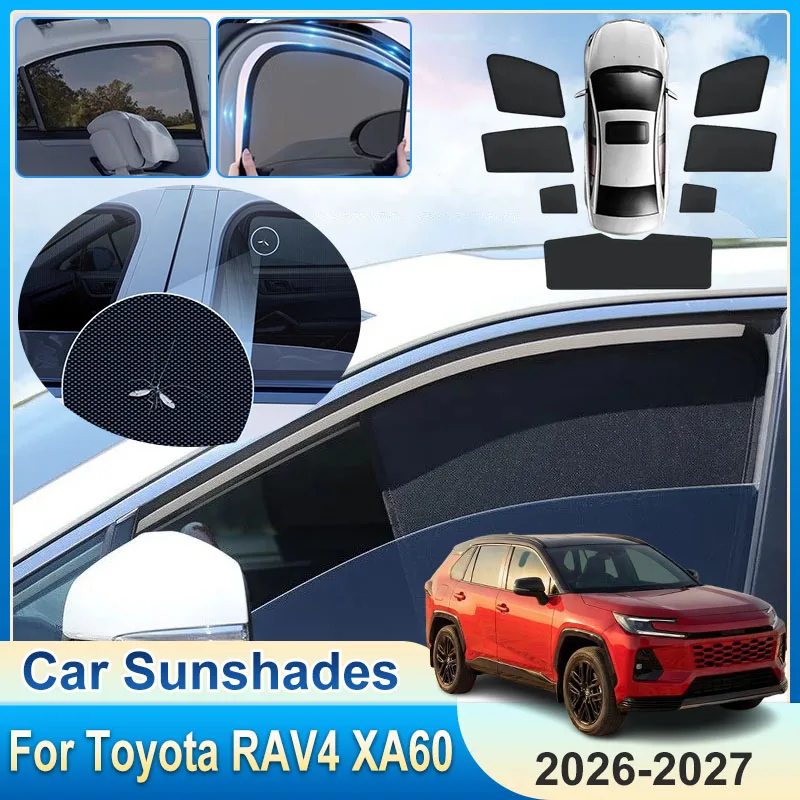 

Magnetic Sunshades For Toyota RAV4 XA60 Accessories 2026-2027 Windshield Curtains Sun Visors Anti-UV Ray Covers Car Accessories