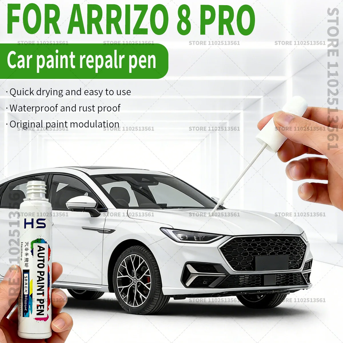 Car Paint Repair Pen Restores Original Factory Paint Finish Gray Black White Gray Jade Green For 2024-2025 Chery Arrizo 8 PRO