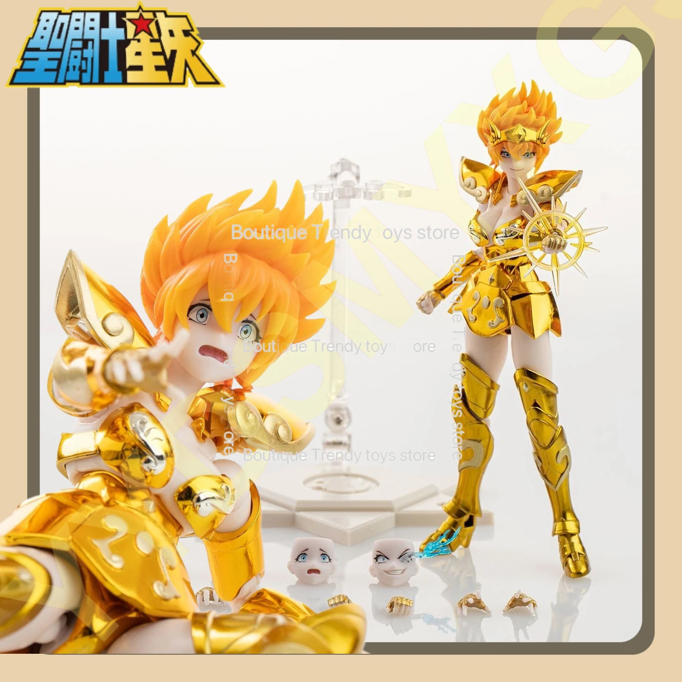 

In Stock GT Saint Seiya Myth Cloth EX Female Leo Sandy Action Figure Holy Contract Knight of the Zodiac Collectible Model
