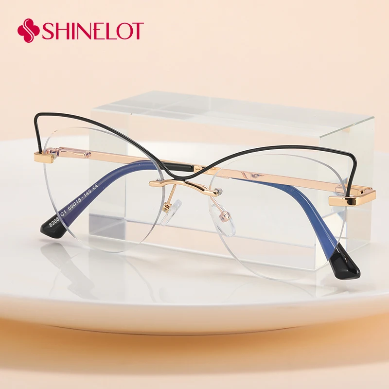 

82081 Creative Korean Style Cat Eye Eyeglasses Frame Trendsetters Eye Protection Glasses Youth Style Fashionable Eyewear
