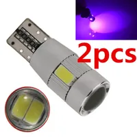 6 SMD LED 5630 Error Free 194 168 W5W Universal parking Bulb Car T10 CANBUS Auto Side Light Pink Purple Lamp Green