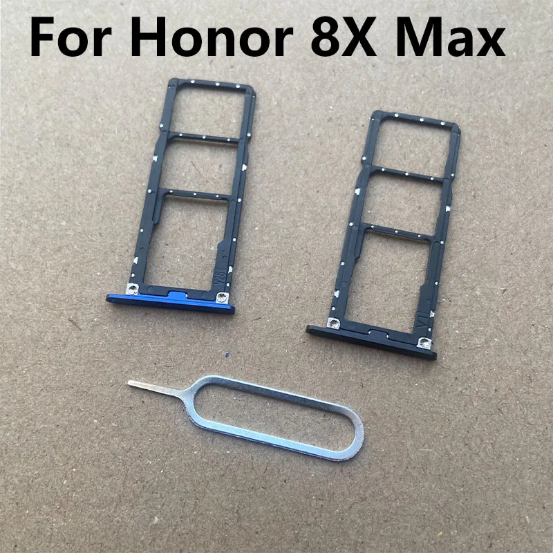 New For Huawei Honor 8X Max Sim Card Tray Slot Holder Socket Adapter Connector Repair Parts Replacement