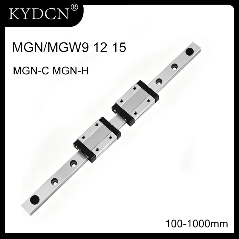 

Mini Linear Guide MGW MGN7 MGN9 MGN12 MGN15 Carriage 100 200 350 500 800mm 2 Rail+4 Block Kit For CNC 3D Printer DIY Automation
