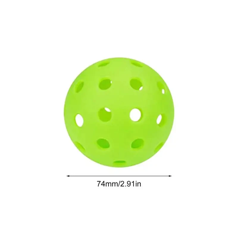 74MM Diameter Standard Durable Outdoor Pickleball Balls Competition Hollow 40 Holes Training Pickleball Accessories