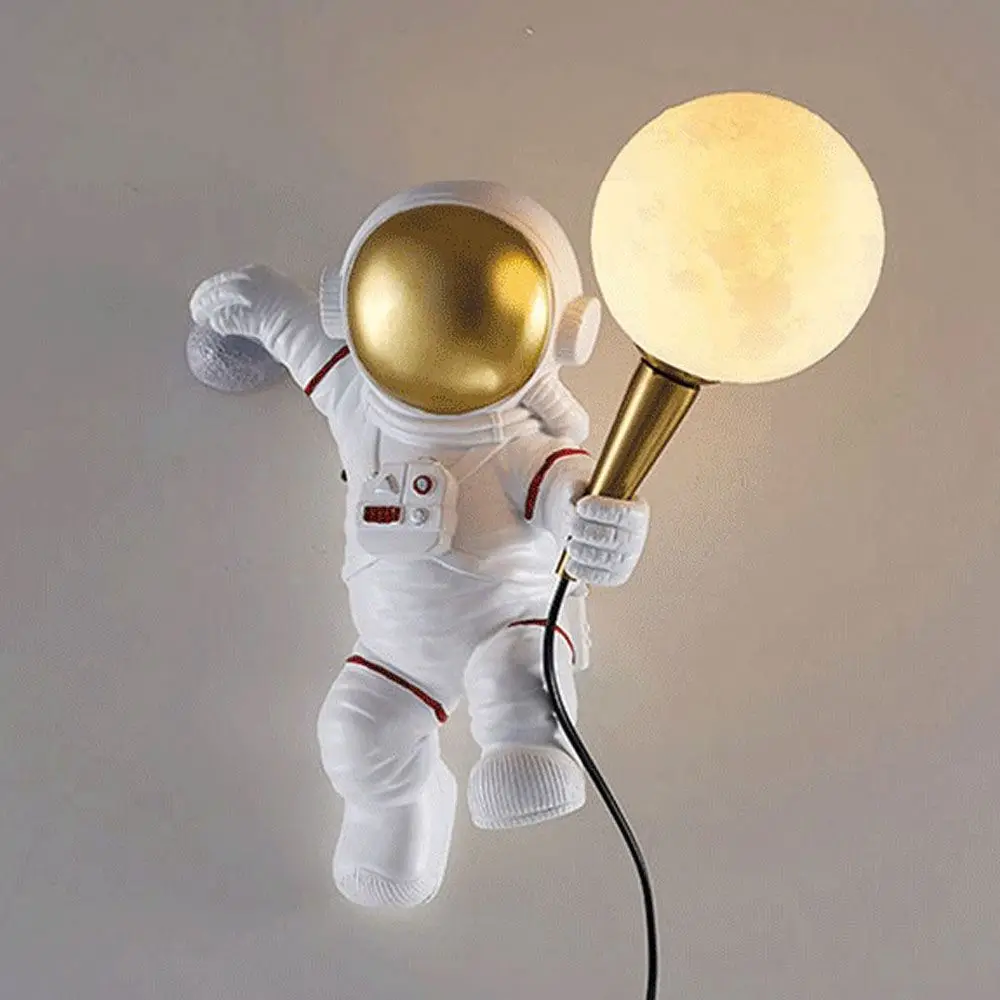 Harz Astronaut Wand Lampen Kreative Schlafzimmer Nachttisch Wand Licht Wohnzimmer Korridor Beleuchtung Leuchten