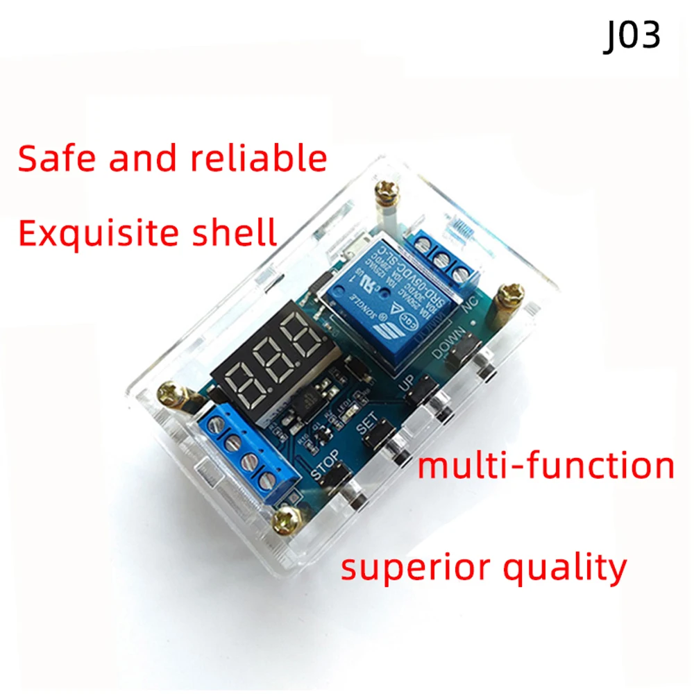 

DC 6-30V Relay Module 1 Channel Timer Delay Trigger Cycle Switch Circuit Board Timing Control Module with Optocoupler Shell