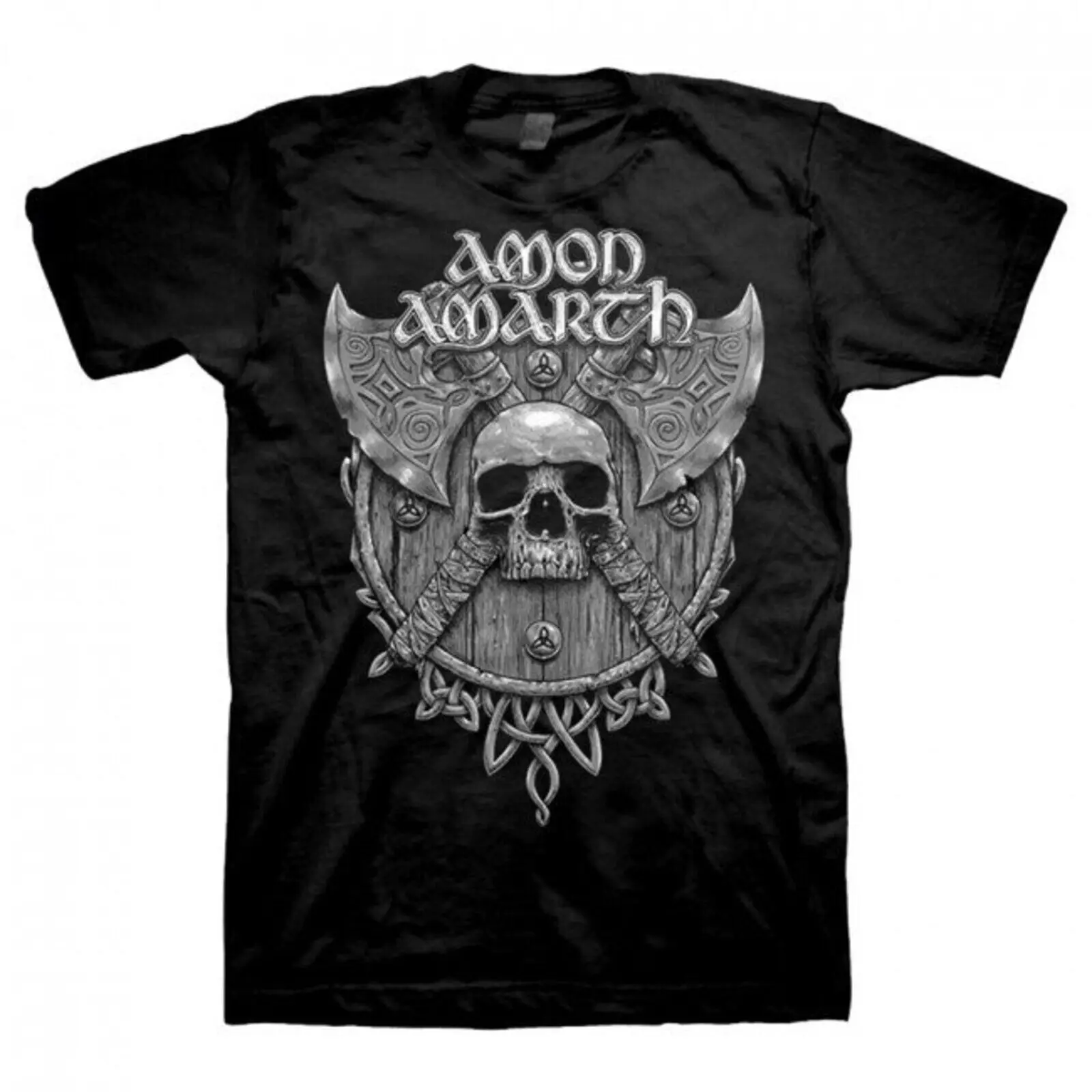 AMON AMARTH cd lgo AXES GREY SKULL Official SHIRT MED New NBP surtur jomsviking