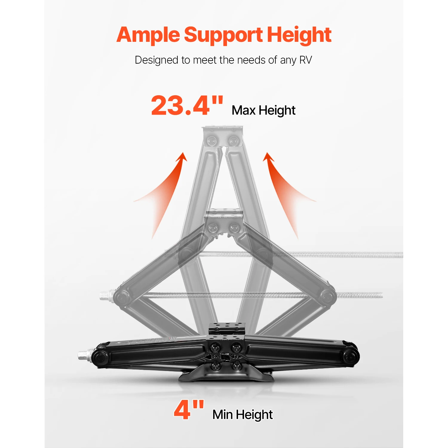 SucceBuy 5000/6500/9000 رطل RV مقص الرافعات RV مثبت التسوية مقص الرافعات، مجموعة من 4، مقبس استقرار عالي التحمل لـ RV #3