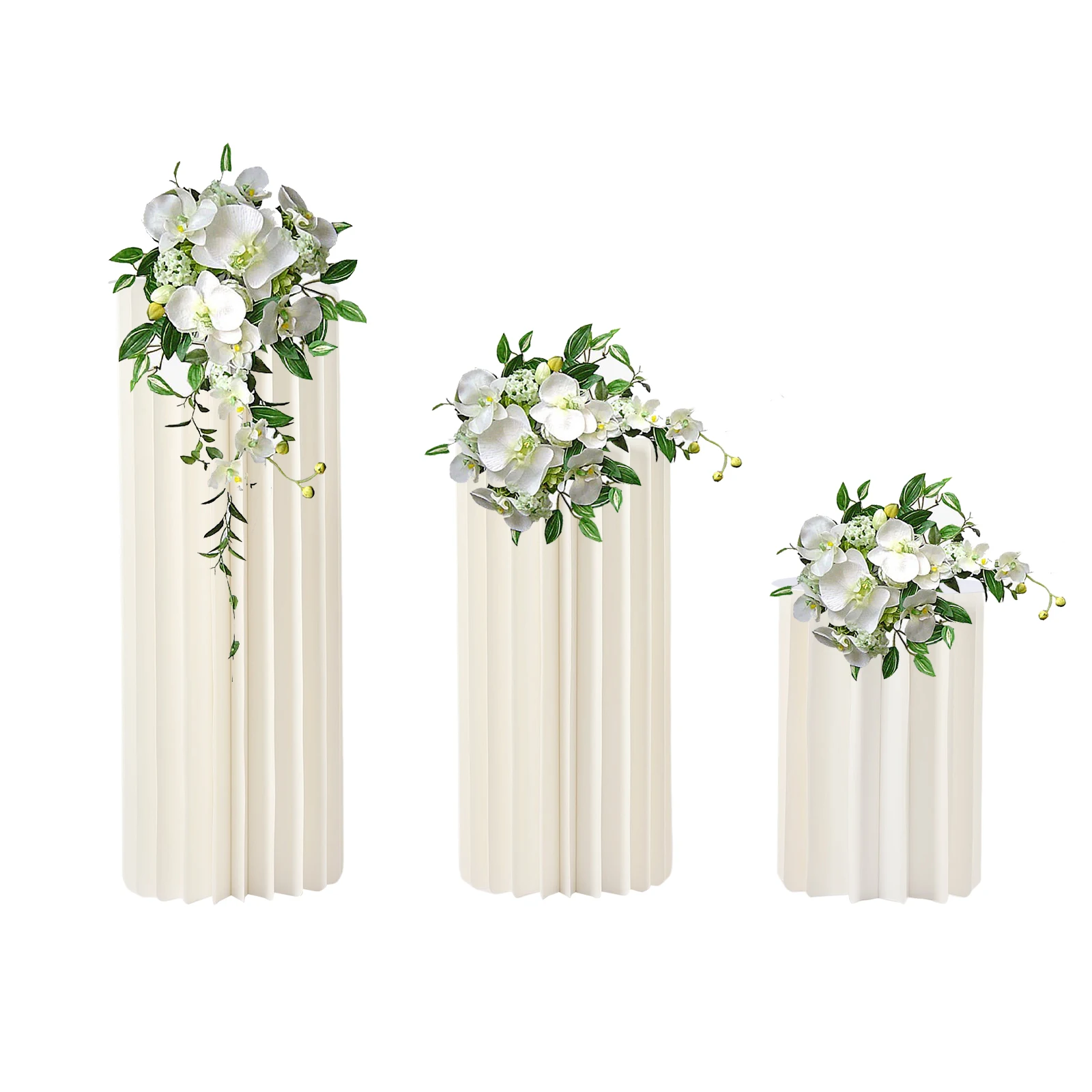 Wedding Centerpieces Cardboard Vases - Set of 3 Flower Vase Flowers Stand for Party Tables Decorations - Elegant Bulk Weddings