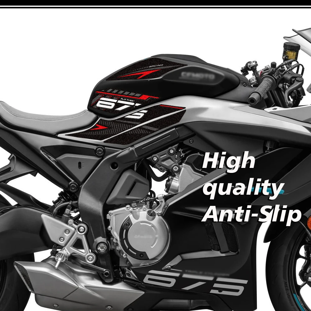 New For CFMOTO 675SR-R 675SRR 675 SR R 675SR Fireblade Tank Pad Cap Grips Gas Fuel Knee Stickers Decals Protector