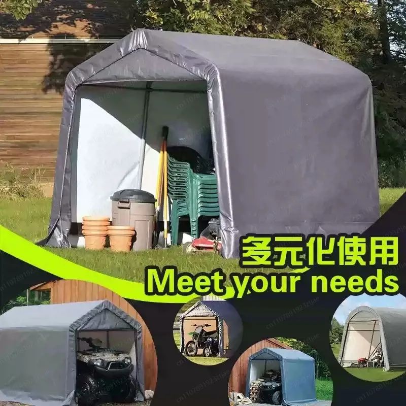 Multipurpose Waterproof Sunscreen Carport Canopy, Storage Shed for Garden Balcony Garage Motorcycle & Sundries