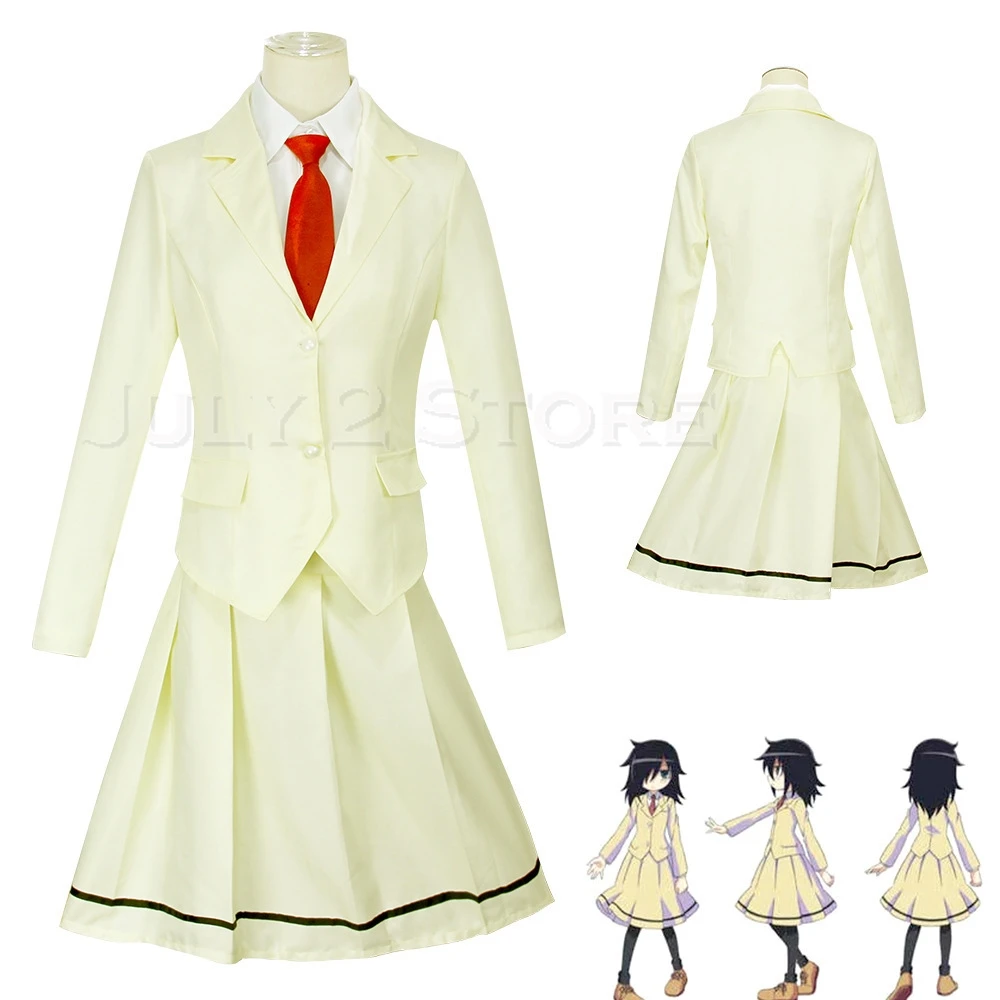 Kuroki Tomoko Cosplay Anime Watamote Cosplay Costume Woman School jk Outfit Dress Hallowen Party Uniform Suit Halloween Carnival