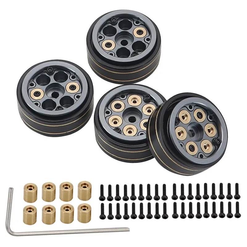 For 1/24 1/18 Rc Crawler Car Axial Scx24 Ax24 Trax/as Trx4m Fms Fcx24 Black Coating Brass 1.1\