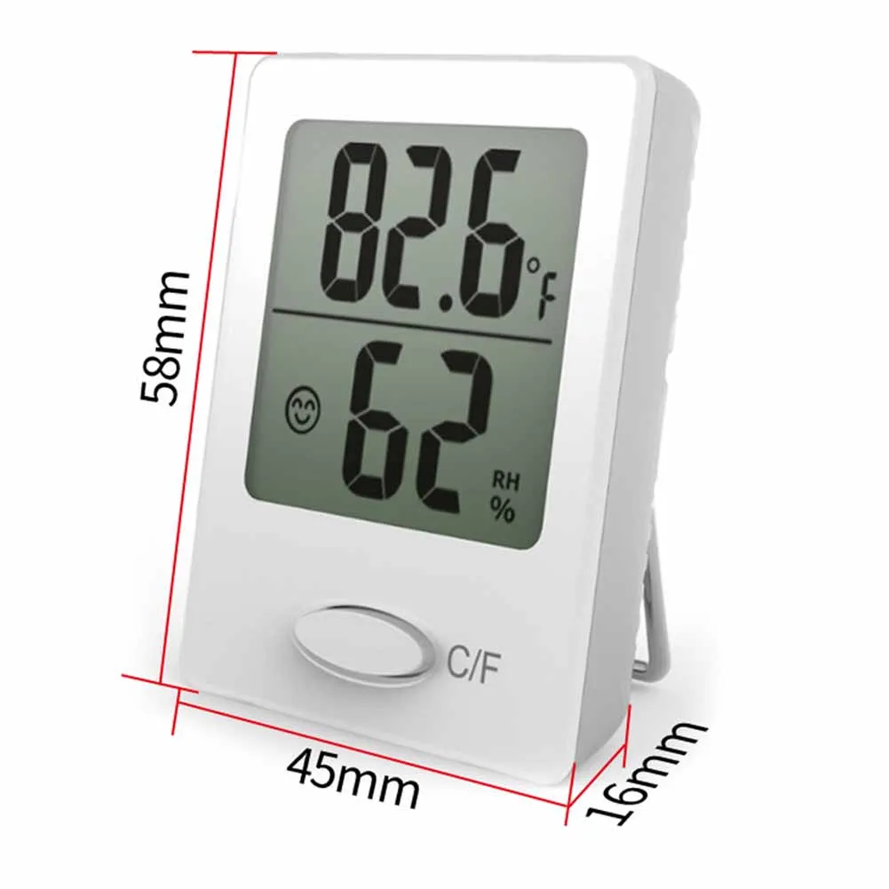 Portable Digital Thermometer Electronic Thermo-Hygrometer Indoor Digital Stand Thermometer Wall Mounted Indoor Humidity Meter