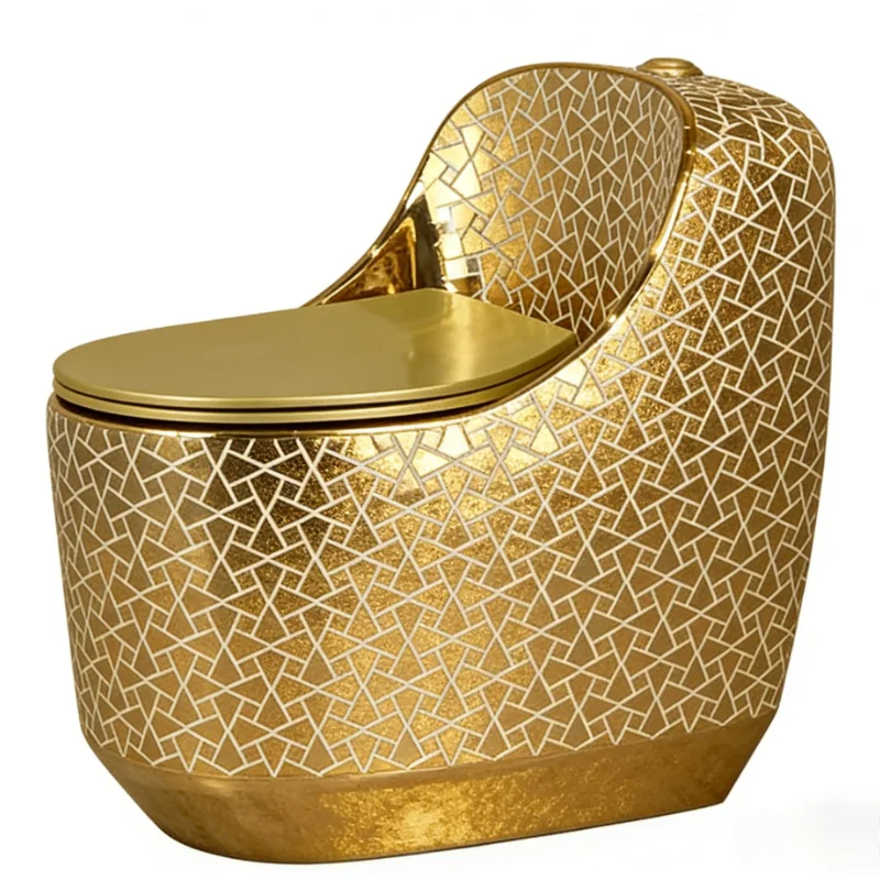 

New Product Round Egg Gold Toilet Creative Color Export Electroplated Water-saving