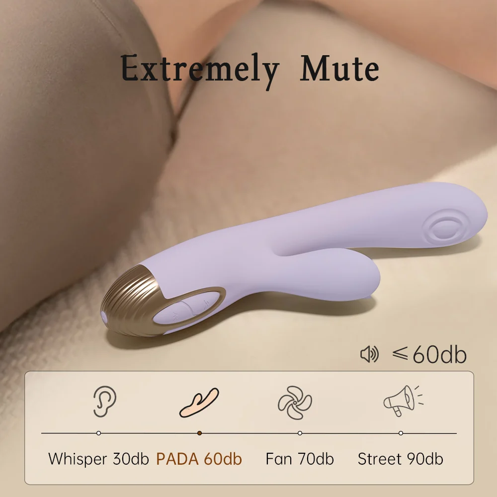 DRY WELL Rabbit Vibrator with Unique Patting Function Clitoris Stimulator Dildo with 10 Powerful Modes Dual Motor Stimulator