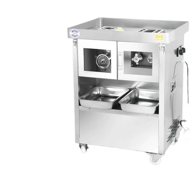 

Multifunctional stainless steel large-scale high-power meat cutting and slicing integrated enema machine