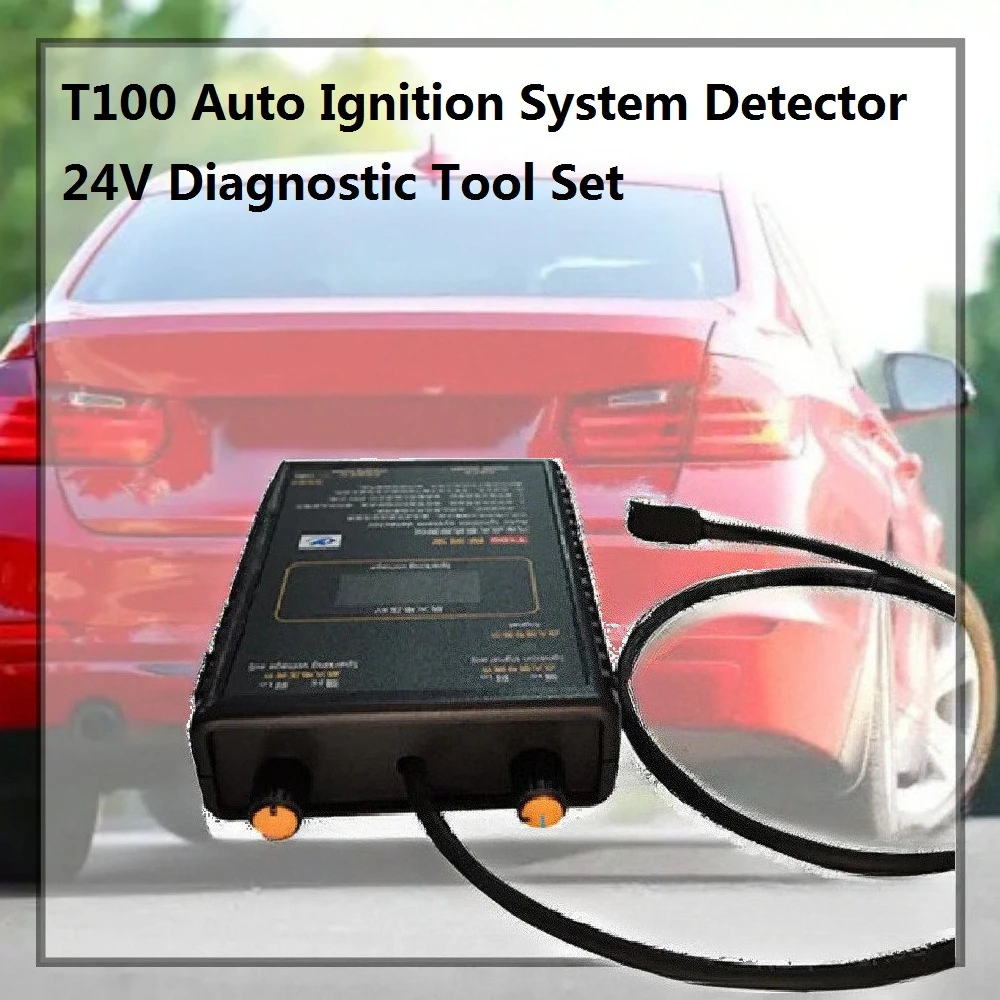 

Black Plastic T100 Auto Ignition System Detector 24V Diagnostic Tool Set Ignition Signal and Spark Voltage Tester 200x130x25mm