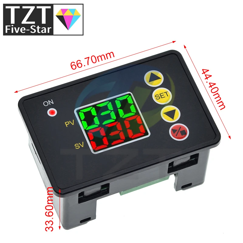 TZT 0-999s/min/hour DC 12V 24V AC 110V 220V Digital Time Delay Switch Relay T2310 Open Timer Control Module Power Supply