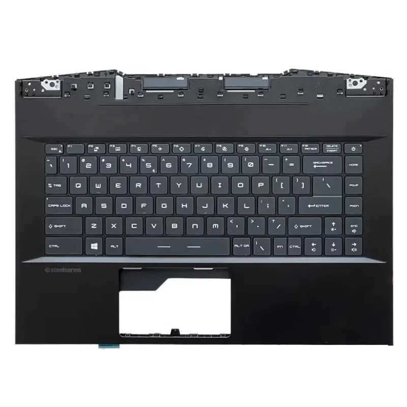 Laptop Upper Case Palmrest Cover, Teclado retroiluminado colorido completo, Novo, MSI, GE66, GP66, MS-1541, 1542, 1543