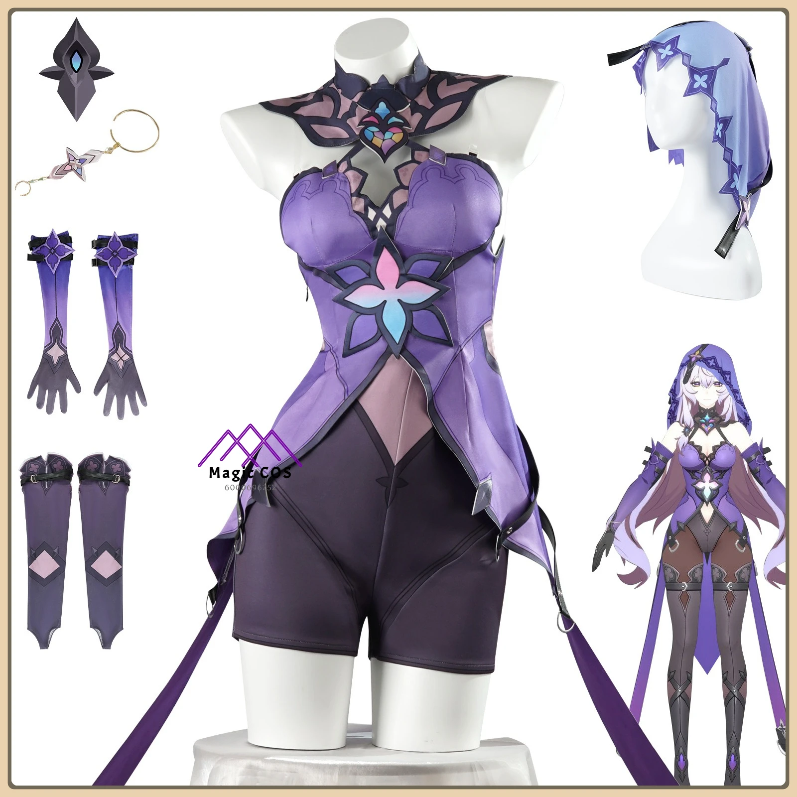 

Honkai Star Rail Memories Black Swan Cosplay Costume Anime Dark Style Set Full Set Anime Outfit for Women Anime Exhibition Party