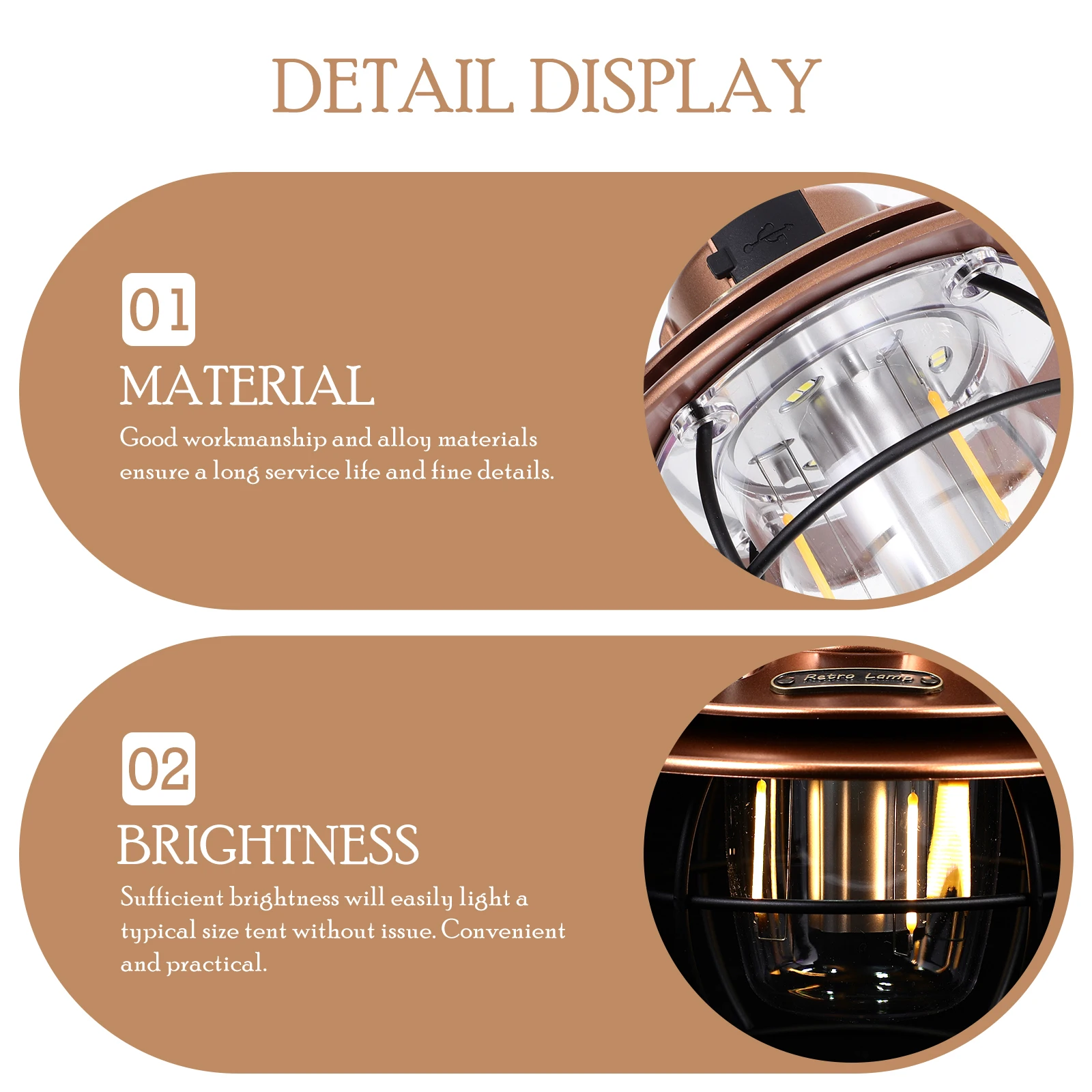 

Retro Camping Lantern Lights Outdoor Practical Lamp Led Lamps for Lighting Handheld