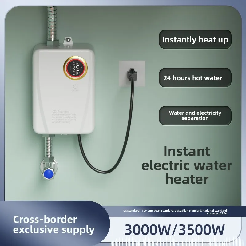 

Instant Water Heater Small Mini Kitchen Bathroom Hand Washing Quick Heating Mini Body Small and Lightweight
