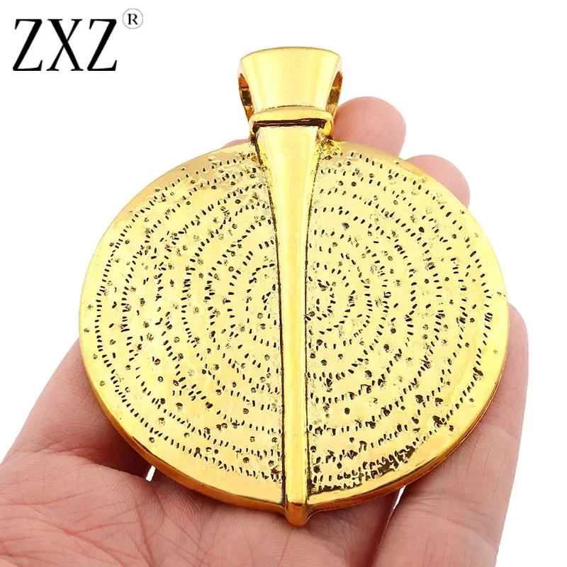 2pcs Bohemia Large Medallion Round Charms Pendants for DIY Necklace Jewelry Making Findings 84x67mm