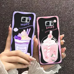 For Samsung S6 / S6 Edge Case Cartoon Soft Silicone TPU Ice Cream Phone Case For Samsung Galaxy S6 Edge+ Plus Fashion Back Cover
