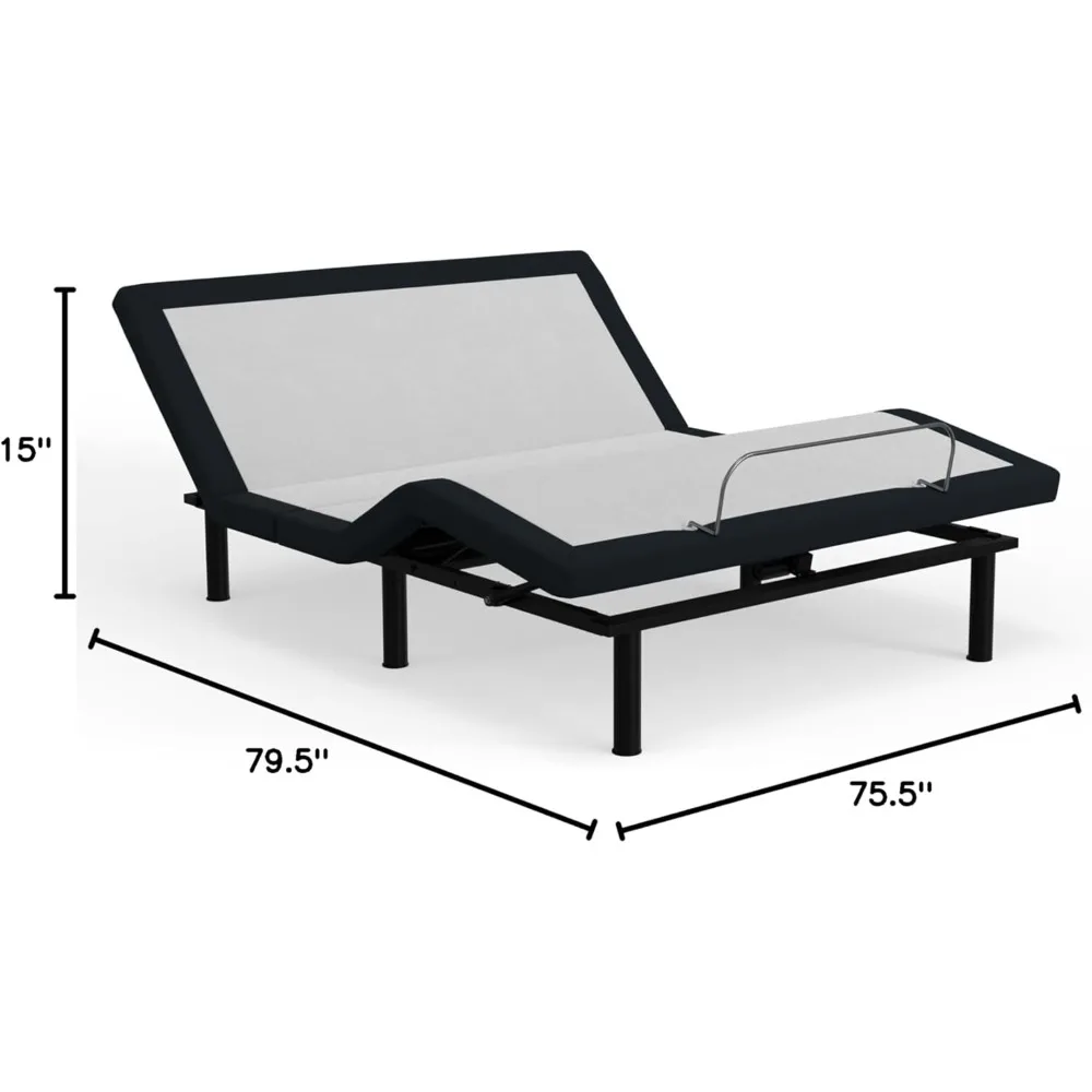 

Adjustable Bed Frame, Head and Foot Tilt, Wireless Remote Control, Easy To Assemble, 10-year Warranty
