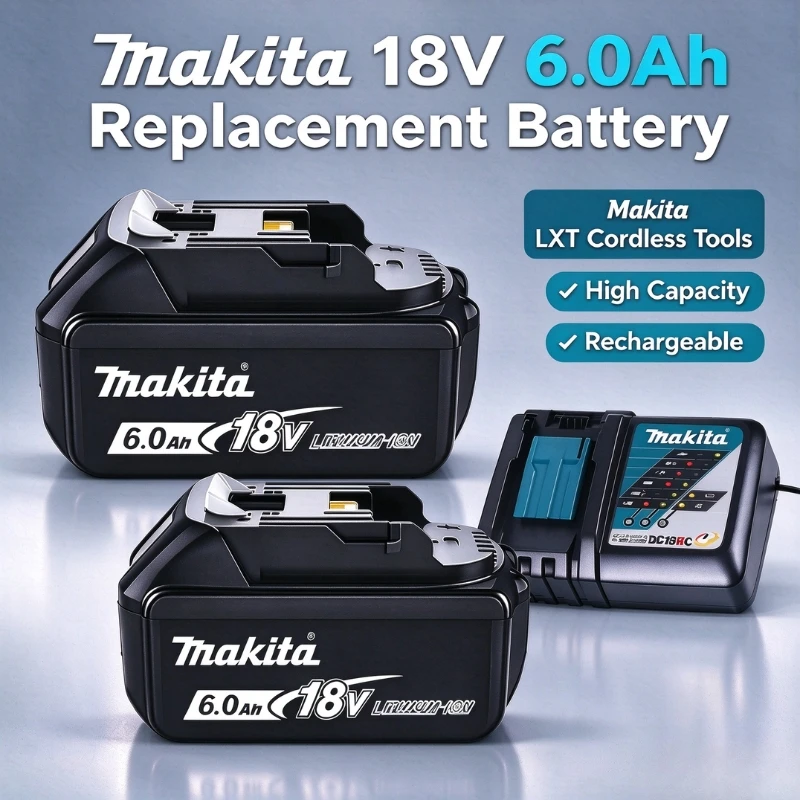 100%OriginalMakita18V LXT 6.0AhBL1860 Battery High CapacityReplacement Batterywith BMS Protection for Makita CordlessPower Tools