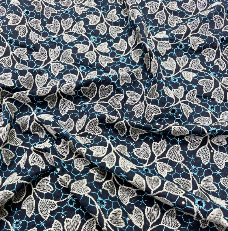 african-swiss-voile-cotton-lace-fabric-rhineston-vine-leaf-embroidery-nigeria-for-sewing-material-women-dress-2025-high-quality