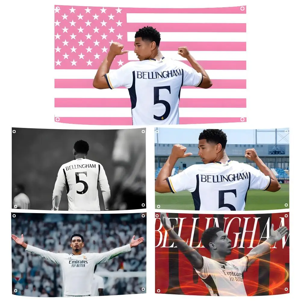 Football Player Jude Bellingham Flags Durable Outdoor Indoor Festive Decoration Classic Design Wall Room Banner