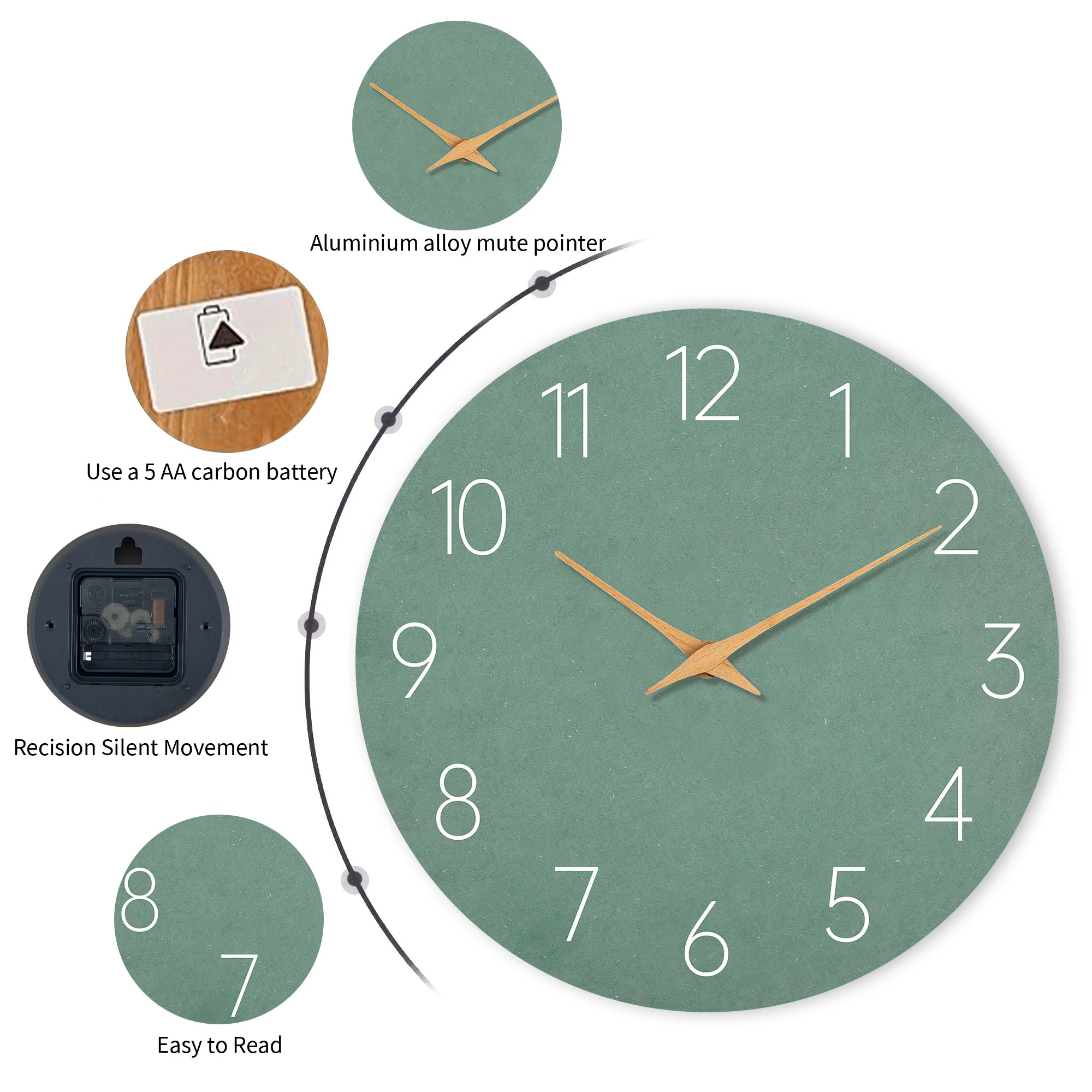 Thumbnail 3 - #75 Latest Silent Wall Clocks Offers