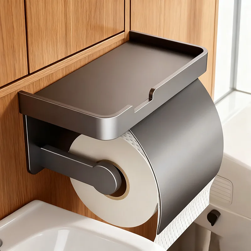 【セール中】トイレット ペーパー ホルダー ティッシュ ハンガー 壁掛けペーパー ロール ラック トイレット ペーパー ホルダー ストレージ 電話スタンド トレイ バスルーム アクセサリー