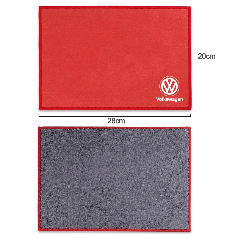 1Pcs Microfiber Towel Car Styling Cleaning Rag Cloth For VW Golf Tiguan Jetta Transporter Passat GTI Polo Touran Scirocco Arteon