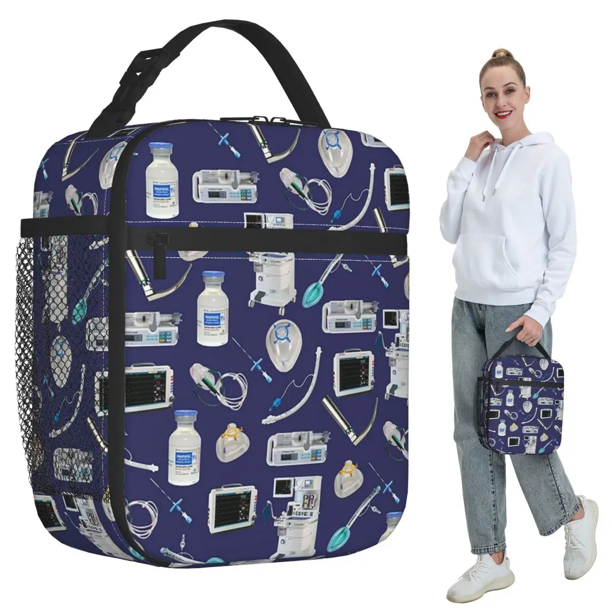 Tools Of The Trade SPACE BLUE Anesthesia Anaesthesia Insulated Lunch Bag Thermal Food Box Tote Leakproof Lunch Boxes Container