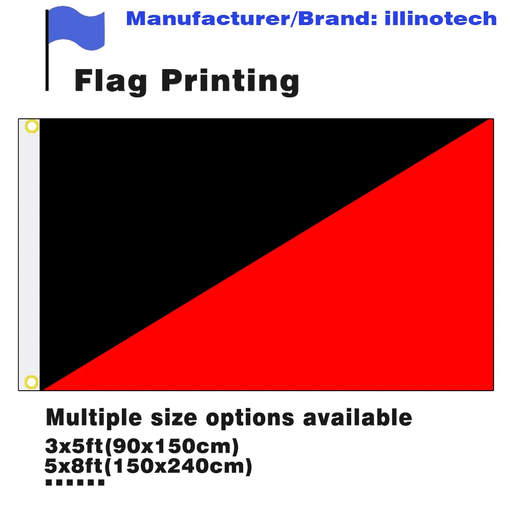 Red and Black Anarchist Flag | Unique Design Print | High Quality Materialsose from decorative flag