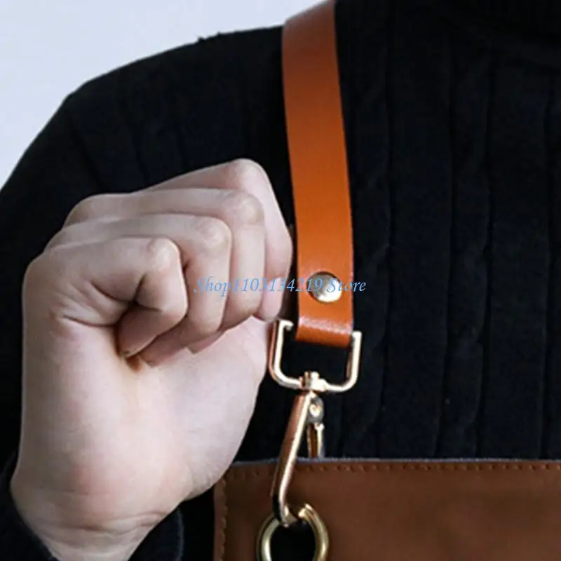 

N5KC Фартук шеф-повара Водонепроницаемые фартуки с регулируемым ремнем через плечо и большими карманами для мужчин и женщин