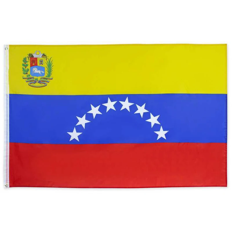 90x150cm  Latin America Country Venezuela flag Hanging Polyester Yellow Blue Red Venezuelan National Banner