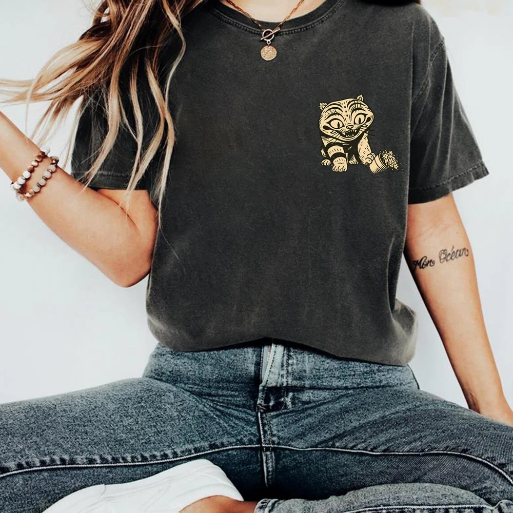 

Винтажная футболка Hunter Tiger Kpop Demon Футболка Saja Girls Футболка для фанатов Huntrix Jinu Рубашки Hunter Merch Топы унисекс для влюбленных аниме
