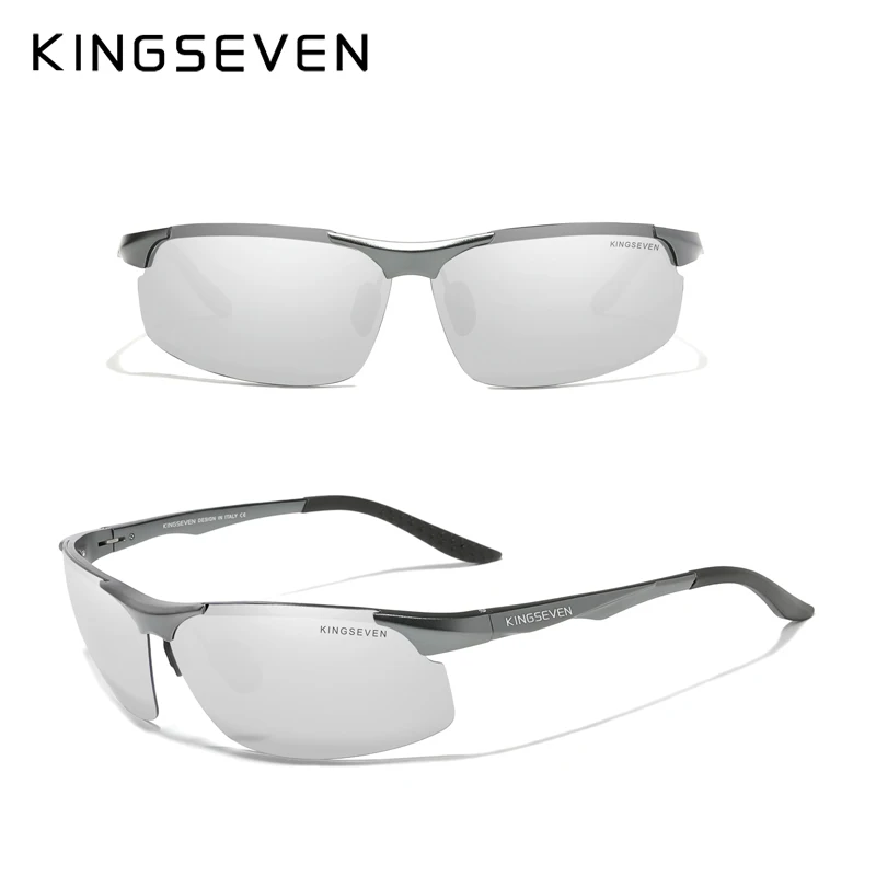 KINGSEVEN Photochromic Polarized Men\'s Chameleon lens Male Sun Glasses Aluminum sunglasses for men oculos de sol masculino