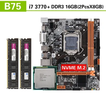 Çekirdek I7 3770 ile Kllisre B75 anakart seti 2X8GB = 16GB 1600MHz DDR3 masaüstü bellek NVME M.2 USB3.0 SATA3