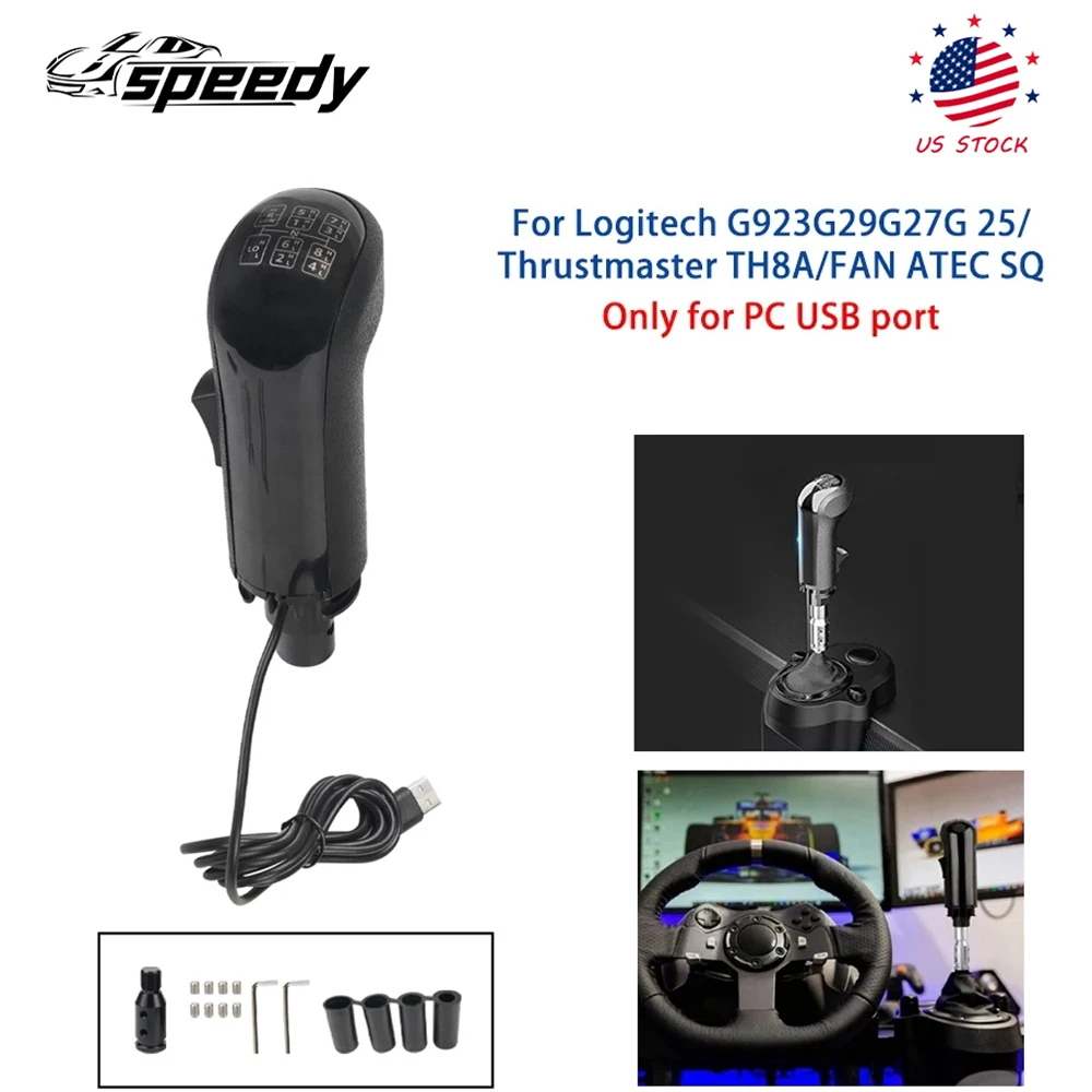 

Ручка переключения передач USB-симулятора высокой и низкой передач для ПК для Logitech G923 G29 G27 G25 TH8A USB Ручка переключения передач для ATS ETS2 FANATEC SQ