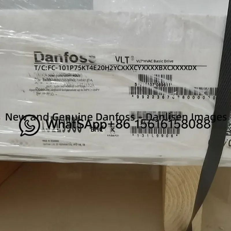 Danfoss VFD FC-101P75KT4E20H2XXC 131L9906 75KW AC Drive Inverter Variable Frequency Speed Controller Motor Control Unit