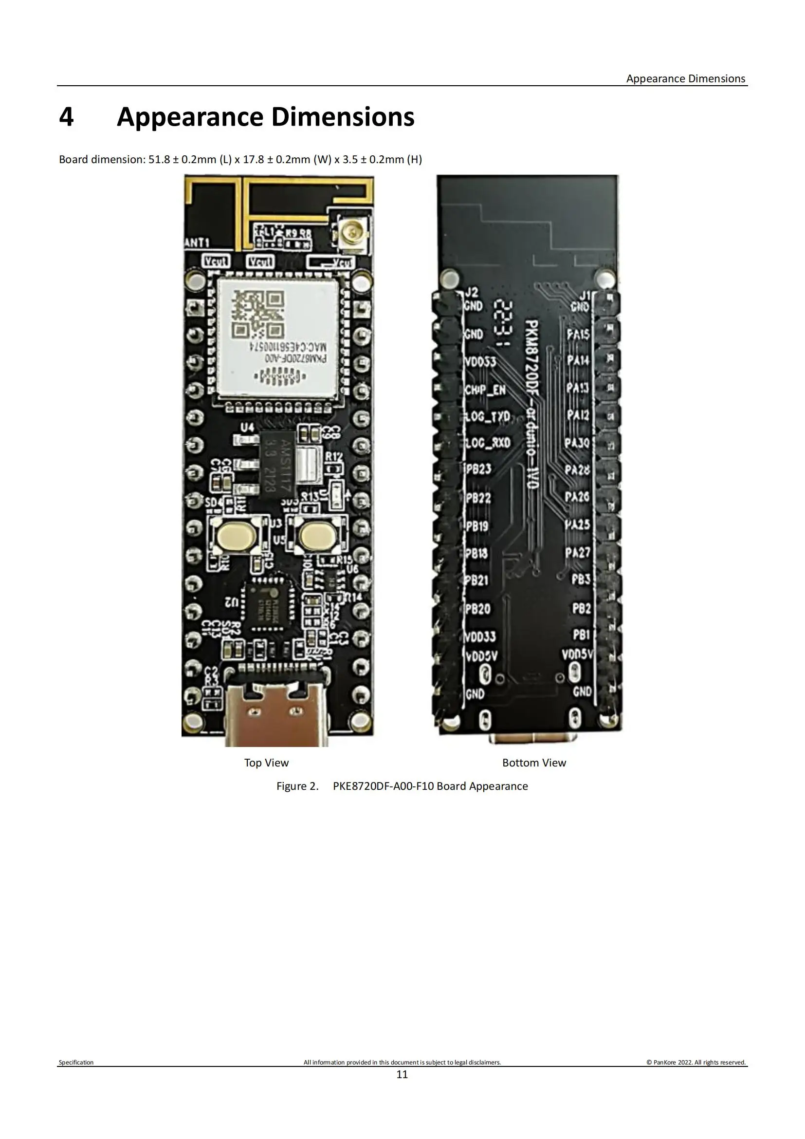 RTL8720DF Development Board Dual Band Wi-Fi Low Power BLE5.0 PKE8720DF-A00-F10 Module