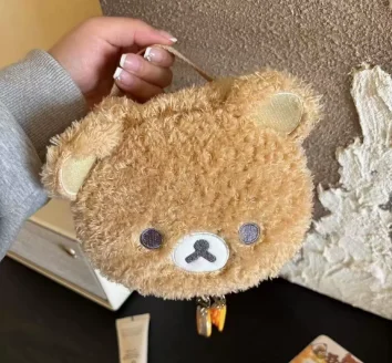 Plushes Makeup Case Anime Relaxed Bear Cosmetic Bag Women Jewelry Storage Pouch Girl Organizer Handbags Gift Hot Sales image 4