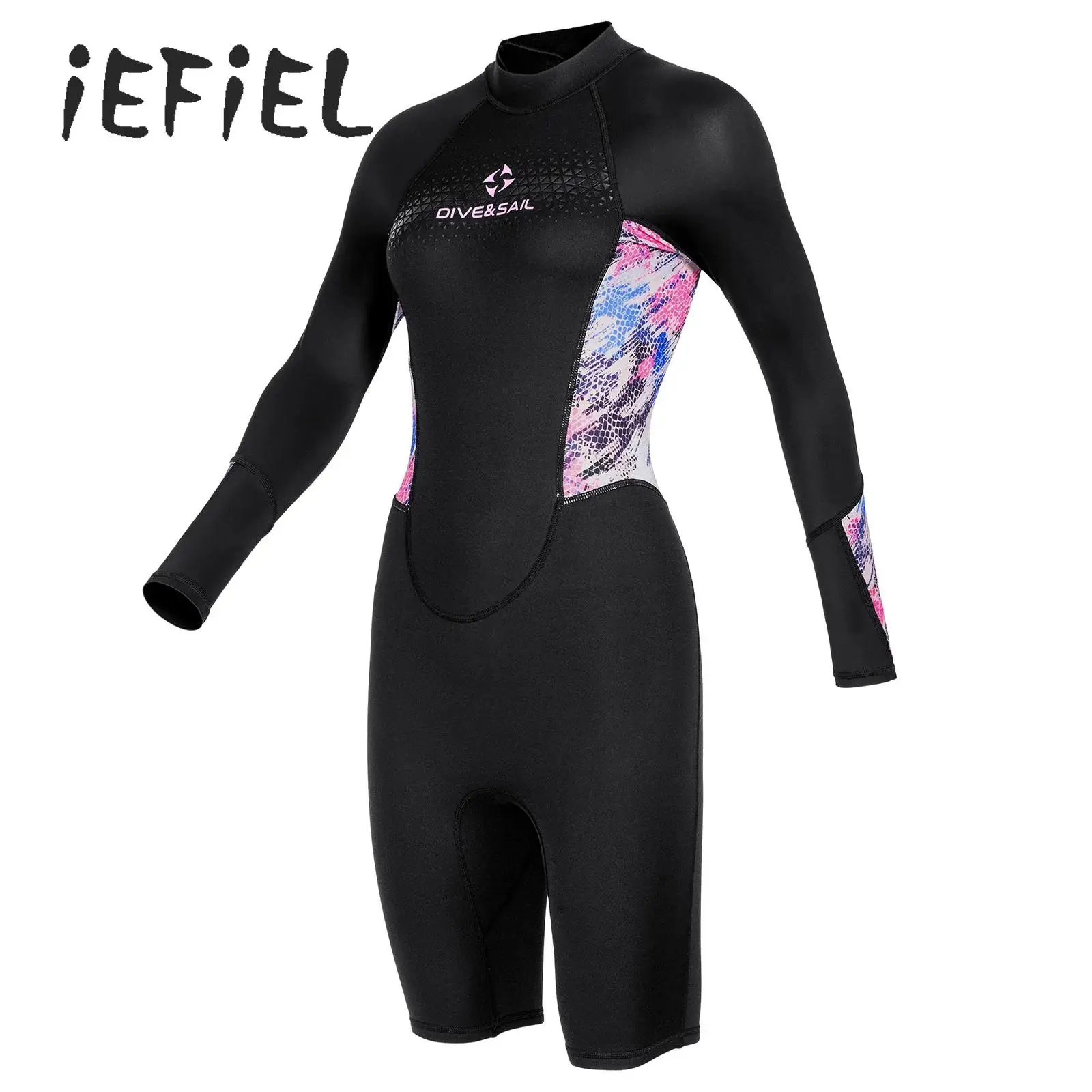 

1.5mm Neoprene Wetsuit for Women Professional Swimsuit One Piece Surfing Shorty Diving Bathing Suit for Rash Guard Snorkeling